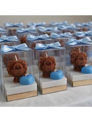 DF Studio Co 10’lu Aslan Bebek Hediyeliği Kokulu Mum Seti – Baby Shower, Doğum, Mevlüt Hediyelik