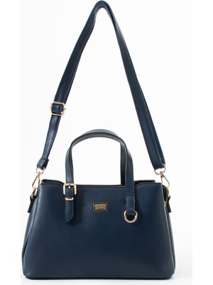 Sanmorris Kadın Suni Deri Gold Tokalı El ve Omuz Çantası 1445