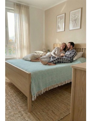 Rikka Home Çift Kişilik Pike 200X230 cm – Pamuk Karışımlı, Çift Taraflı, Hafif & Nefes Alabilen Battaniye