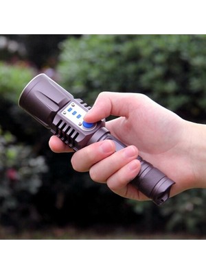 Skygo Krm Baretta BRS18 Oto Şarjlı T6 LED 3000 Lümen El Feneri Krm