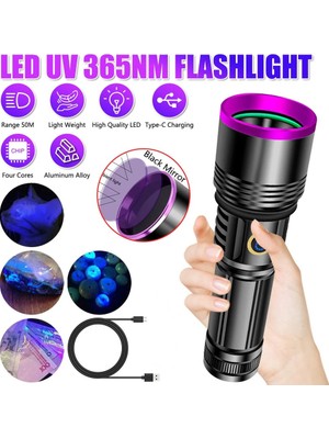 Skygo Krm F.b.ı F-365 Uv 20W Şarjlı 26650 Pilli Profesyonel El Feneri Krm