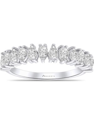 Makdis Pırlanta 0.85 Karat Yarımtur Pırlanta Yüzük