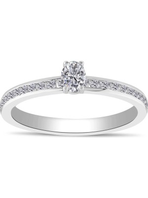 Makdis Pırlanta 0.50 Karat Oval Tektaş Pırlanta Yüzük