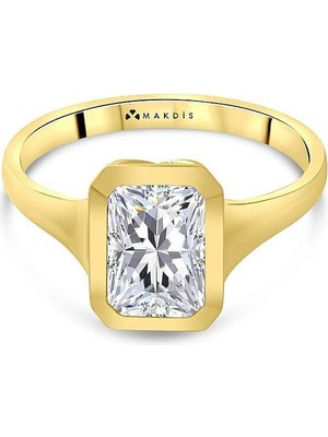 Makdis Pırlanta 1.60 Karat Radiant Tektaş Pırlanta Yüzük