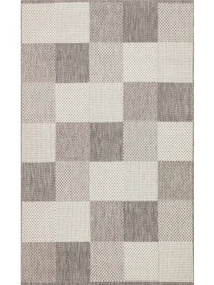 Eko Halı Mono 01 Grey Kaymaz Tabanlı Kilim