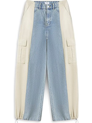 Twist KUMAŞ MIX COLORBLOCK JEAN PANTOLON TS1260018046CC2