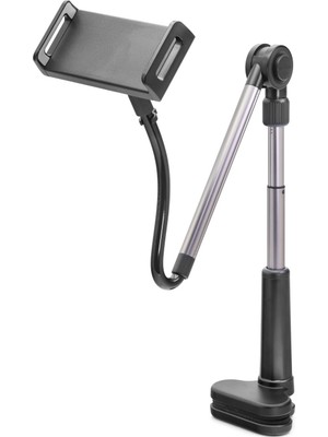 Skygo Krm Teleskopi̇k Mafsalli Masa Kenari Telefon ve Tablet Standi - Siyah ND1053 Krm