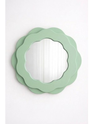 Ortakçı Design Bloom – Modern Dalgalı Çerçeve Ayna | Dekoratif Mdf Ayna 90 x 90 cm