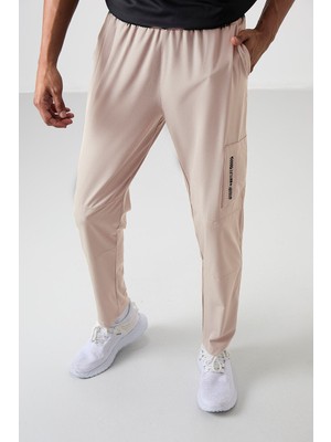 Bej Ince Yumuşak Comfort Fit Erkek Eşofman Alt - 82120