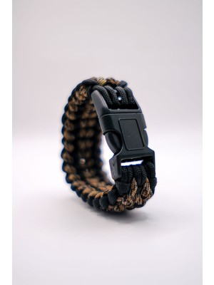 Geniş Örgü Paracord Survival Bileklik Siyah Haki Yeşil Outdoor Kamp Bilekliği |tanto Bushcraft