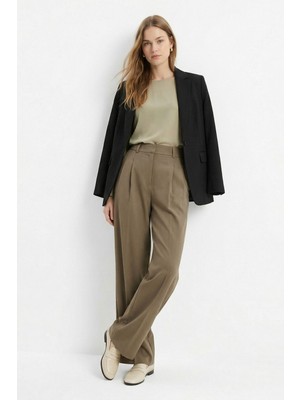 Rays Haki Pileli Palazzo Pantolon 3871