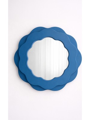 Ortakçı Design Bloom – Modern Dalgalı Çerçeve Ayna | Dekoratif Mdf Ayna 90 x 90 cm