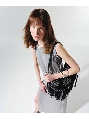 Twist Karma Aksesuarlı ve Bağlamalı Elbise TS1260002380126