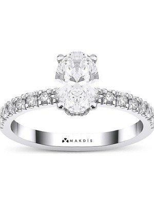 Makdis Pırlanta 1.45 Karat Oval Tektaş Pırlanta Yüzük