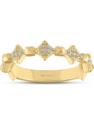 Makdis Pırlanta 0.10 Karat Yarımtur Pırlanta Yüzük