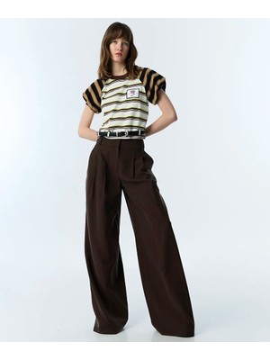 Twist Kemerli Wıde Leg Pantolon TS1260003238074