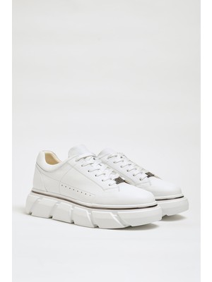 Faruk Balkanas Alfred Model Hakiki Natural Deri Ithal Taban Sneaker Ayakkabı