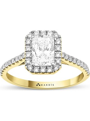 Makdis Pırlanta 1.35 Karat Radiant Tektaş Pırlanta Yüzük