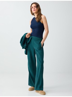 Jimmy Key Koyu Yeşil Normal Bel Normal Paça Cep Detaylı Uzun Pantolon