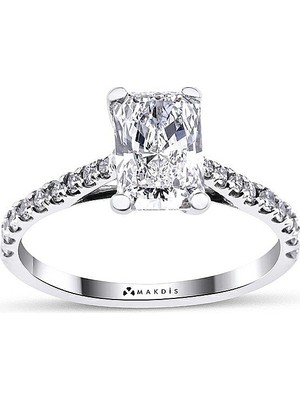 Makdis Pırlanta 1.90 Karat Radiant Tektaş Pırlanta Yüzük