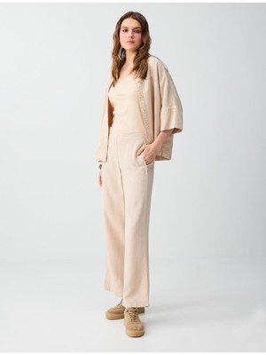 Jimmy Key Taş Normal Bel Normal Paça Cep Detaylı Uzun Pantolon