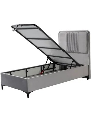 Vivense Luna Nova Baza ve Başlık Seti, Açık Gri, 90X190