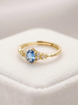 Wind Silver Safir Taşlı Vintage Yüzük