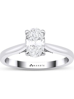 Makdis Pırlanta 1.10 Karat Oval Tektaş Pırlanta Yüzük