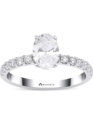 Makdis Pırlanta 1.50 Karat Oval Tektaş Pırlanta Yüzük
