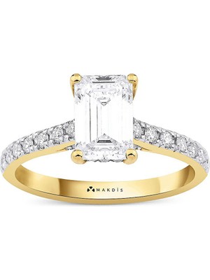 Makdis Pırlanta 1.95 Karat Emerald Tektaş Pırlanta Yüzük