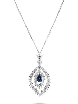 Makdis Pırlanta 5.00 Karat Safir Pırlanta Kolye