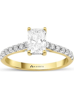 Makdis Pırlanta 1.40 Karat Radiant Tektaş Pırlanta Yüzük