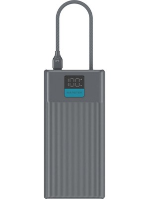 Moxti 20W Hızlı Şarjlı 20000 Mah Cep Boy Akıllı Dijital Ekranlı Powerbank Marstek 3-Çıkışlı