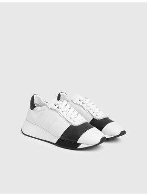 İLVİ Porto Hakiki Deri Kadın Beyaz Spor Ayakkabı