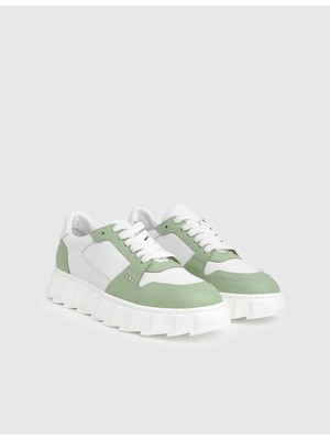 İLVİ Oslo Hakiki Deri Beyaz Kadın Spor Ayakkabı