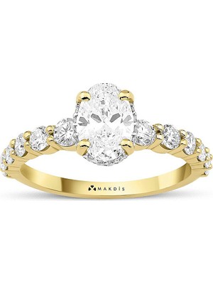 Makdis Pırlanta 1.80 Karat Oval Tektaş Pırlanta Yüzük