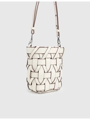 İLVİ Jovelle Deri Kadın Beyaz Omuz Çantası