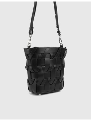 İLVİ Jovelle Deri Kadın Siyah Omuz Çantası