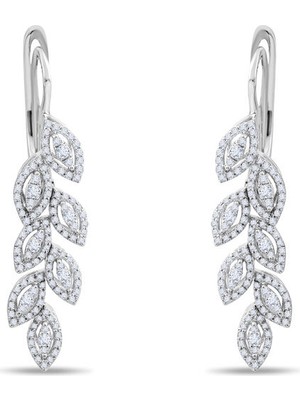 Makdis Pırlanta 0.75 Karat Tasarım Pırlanta Küpe