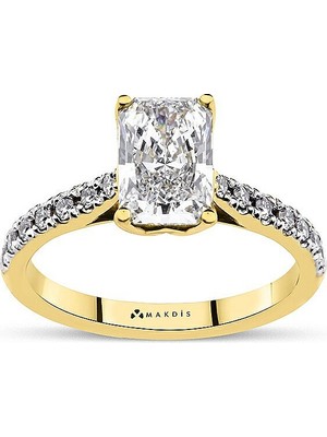 Makdis Pırlanta 1.85 Karat Radiant Tektaş Pırlanta Yüzük