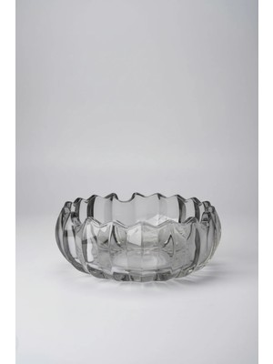 İpek Porselen Modern Tasarım Şeffaf Cam Küllük Kül Tablası 15,4 cm