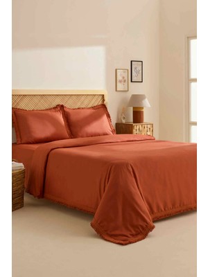 Karaca Home Helios %100 Pamuk Çift Kişilik Nevresim Takımı Terra Cota