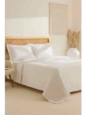 Karaca Home Helios %100 Pamuk Çift Kişilik Nevresim Takımı Beyaz