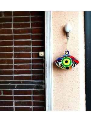 Ett Yeşil Göz Modelli Füzyon Cam Duvar Dekorasyonu