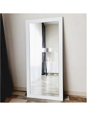 Vivense Dfn Wood Dikdörtgen Duvar Aynası, Beyaz, 170X60
