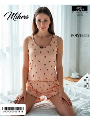 Mihra Kısa Kollu Şortlu Pijama Takımı – Bisiklet Yaka