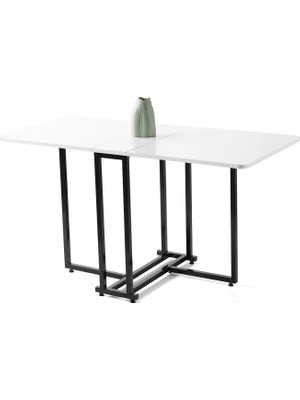 Zerenland Katlanır Metal Ayaklı Masa 33 Beyaz Renk