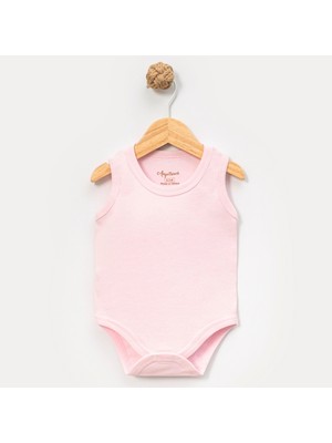 Angeltouch %100 Pamuklu Kız Erkek Bebek Body Basic Bisiklet Yaka Askılı Penye Zıbın Atletunisex