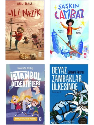 Timaş Çocuk 3 4 ve 5.sınıf Okuma Set Anıl Basılı Ali Nazik Şaşkın Cambaz Istanbul Dedektifleri Beyaz Zambaklar
