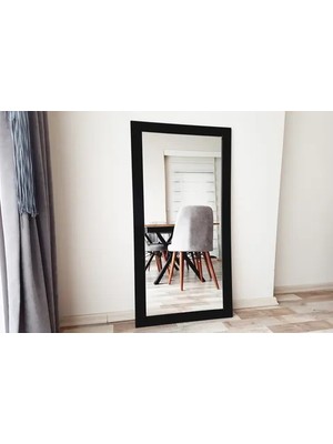 Vivense Dfn Wood Duvar Boy Aynası, Siyah, 160X60